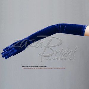23.5″ Long Stretch Velvet Gloves Slip-On Opera Length